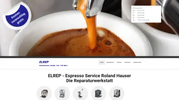 Website Screenshot: Elrep Espresso-Service Roland Hauser - Kaffeemaschinen Reparatur Wien - Date: 2023-06-14 10:47:27