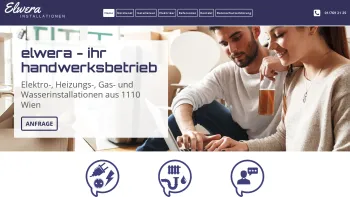 Website Screenshot: elwera.co.at - Elektriker & Installateur - Elwera aus 1110 Wien - Date: 2023-06-22 15:00:21