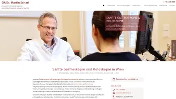 Website Screenshot: Gastroskopie / Koloskopie Wien Facharzt Dr. Martin Scharf - Sanfte Gastroskopie & Koloskopie Wien - Endoskopie Dr. Scharf, 1060 Wien - Date: 2023-06-26 10:26:16