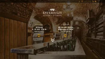 Website Screenshot: Restaurant-Heuriger-Esterhazykeller - Esterházykeller & Esterházystüberl | Haarhof 1 | 1010 Wien - Date: 2023-06-22 15:11:16