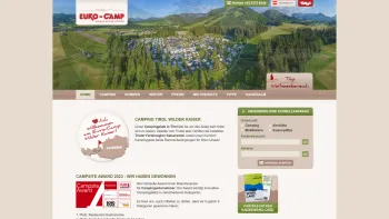 Website Screenshot: Euro-Camp Gesellschaft m.b.H. Co. Campingurlaub Ferien am Campingplatz Eurocamp Wilder Kaiser Tirol Österreich) - Camping Tirol Wilder Kaiser in Kössen Kaiserwinkl - eurocamp-koessen.com - Date: 2023-06-22 15:00:33
