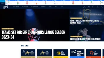 Website Screenshot: Europäische Handball European Handball Federation - European Handball Federation - Home of Handball | EHF - Date: 2023-06-22 15:11:16