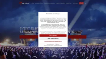 Website Screenshot: Event Electric GmbH - Event Electric - Stromversorgung für Ihr Event - Date: 2023-06-15 16:02:34