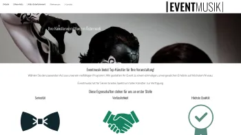 Website Screenshot: Eventmusik - Musikagentur & Künstlervermittlung in Wien (Österreich) - Eventmusik.at - Date: 2023-06-22 15:00:37