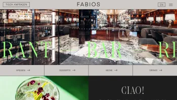Website Screenshot: fabios restaurant, bar, lounge - Fabios.at - Date: 2023-06-22 15:11:19