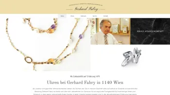 Website Screenshot: Juwelier und Uhrmachermeister Gerhard Fabry Wien - Uhren & Schmuck | Gerhard Fabry | 1140 Wien - Date: 2023-06-22 15:11:19