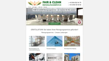 Website Screenshot: Fair & Clean Reinigungsservice GmbH - Reinigungsfirma - Gebäudereinigung - Reinigungsservice - Fair & Clean - Date: 2023-06-22 15:00:42