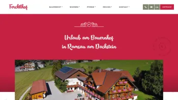 Website Screenshot: Ferchtlhof - Unvergesslicher Urlaub am Bauernhof in Ramsau am Dachstein - Date: 2023-06-22 15:00:50