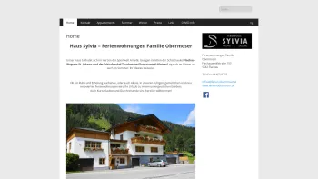 Website Screenshot: Ferienwohnungen Fam. Obermoser Flachau - Haus Sylvia - Date: 2023-06-22 15:00:50