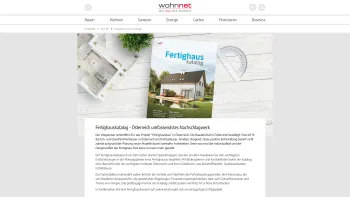 Website Screenshot: Schmutzer Verlag Fertighaus Hausbau Bauinformation Baumaterial - Fertighauskatalog – Österreich umfassendstes Nachschlagwerk - wohnnet.at - Date: 2023-06-22 15:13:25