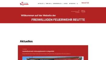 Website Screenshot: Freiwillige Feuerwehr Reutte - Freiwillige Feuerwehr Reutte - Date: 2023-06-22 15:00:53