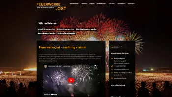 Website Screenshot: FEUERWERKE JOST Ihr Partner für professionelle Feuerwerke - Feuerwerke Jost - Realizing Visions - Date: 2023-06-22 15:00:53