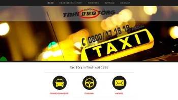 Website Screenshot: Walter Taxi Förg - Taxi Förg in Tirol - Taxi, Flughafentaxi & Krankentransport - Date: 2023-06-15 16:02:34
