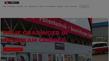 Website Screenshot: Gradinger - Folie Gradinger – Wien – Bei uns bleiben Sie kleben. - Date: 2023-06-15 16:02:34