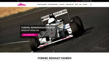 Website Screenshot: FORMELFEELING Motorsport Events & Incentives - Formel 1 & Renault fahren Rennwagen selber fahren Formelfahren - Date: 2023-06-14 10:39:54