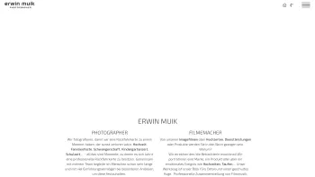 Website Screenshot: Erwin Fotostudio ErwMuik Oberwart Güssing Hochzeit Portrait Werbung Reportage Kunst - Erwin Muik Photographer & Filmemacher - Date: 2023-06-22 15:13:29