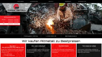 Website Screenshot: Allan Frank Metalle - FRANK METALL - Ihr Schrotthändler in Graz, Jakomini, seit 1948 - Date: 2023-06-22 15:01:06