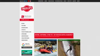 Website Screenshot: Freelife Outdoorsport Hochseilgarten Canyoning Climbing Rafting High Ropes Kajak Wintersport Schulsport Firmentrainings Betriebsau - ✔ Rafting Salza, Canyoning, Flyingfox | Steiermark - Date: 2023-06-22 15:11:34