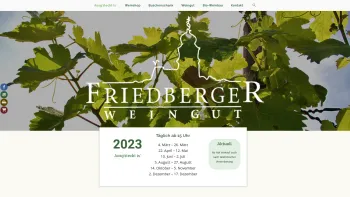 Website Screenshot: Weingut und Heuriger Friedberger Bisamberg - Weingut Friedberger - Date: 2023-06-22 15:01:11