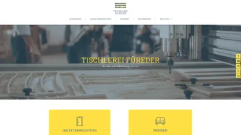 Website Screenshot: Tischlerei Füreder - Tischlerei Füreder — Bau- und Möbeltischlerei - Date: 2023-06-22 15:01:15