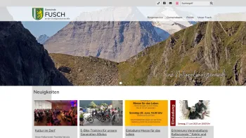 Website Screenshot: Gemeindeamt Fusch an der Fusch.at - Fusch an der Glocknerstraße - GEM2GO WEB - Startseite - Date: 2023-06-22 15:15:47