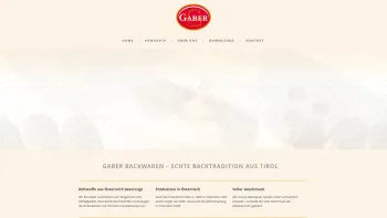Website Screenshot: Gaber Backwarenerzeugung GmbH & Co KG Gaber Backwarenvertriebs GmbH - Gaber Backwaren | Echte Backtradition aus Tirol - Date: 2023-06-22 15:11:40