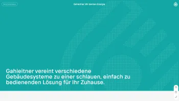 Website Screenshot: Elektrounternehmen Johann Gahleitner Gesellschaft m.b.H. Co. Gahleitner Elektro Heizung Sanitär] - Gahleitner | Wir denken Energie. - Date: 2023-06-14 10:40:00