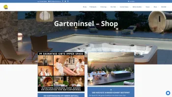 Website Screenshot: Garteninsel Göschelbauer Vertriebs & Produktions GesmbH - Garteninsel | Whirlpool, Fass Sauna, Hot Tub, Swimspa - Date: 2023-06-22 15:01:24