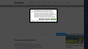 Website Screenshot: Gasteinertal Tourismus gastein.com - Gastein: Urlaub mit Therme, Bergen & Gesundheit im Gasteinertal - Date: 2023-06-26 10:26:20