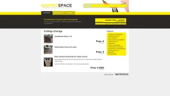 Website Screenshot: Gastrospace gebrauchte Gastrogeräte - Gastrospace - Date: 2023-06-22 15:01:28