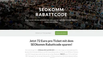 Website Screenshot: gcs Global Communication Services GmbH - SEOkomm Rabattcode PIRAT15 benutzen und 72 Euro pro Ticket sparen - Date: 2023-06-22 15:01:28