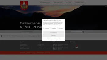 Website Screenshot: Marktgemeinde Sankt Veit im Pongau - St. Veit im Pongau - Startseite - Date: 2023-06-22 15:01:28