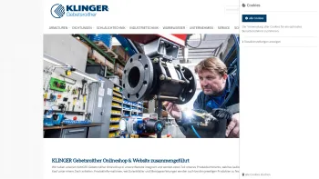 Website Screenshot: KLINGER Gebetsroither GmbH Co KG - KLINGER Gebetsroither - Industrie- & Warmwasser- & Wärmetechnik - Date: 2023-06-22 15:11:47
