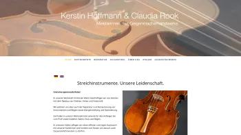 Website Screenshot: Kerstin Hoffmann & Claudia Rook Geigenmachermeisterinnen in Wien - Home - Kerstin Hoffmann & Claudia Rook - Geigenmachermeisterinnen in Wien - Date: 2023-06-22 15:15:48