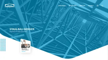 Website Screenshot: Stahlbau Gerger GmbH. - Startseite | Stahlbau Gerger - Date: 2023-06-14 10:40:07