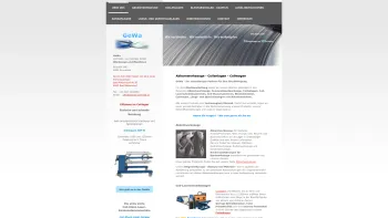 Website Screenshot: GeWa Vertriebs und Handels GmbH Werkzeuge und Maschinen - Abkantwerkzeuge I Coilstanzen Coillasern I Bandanlagen I Bürstmaschine - Date: 2023-06-15 16:02:34