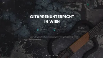 Website Screenshot: GITARRENUNTERRICHT IN WIEN - GITARRENUNTERRICHT IN WIEN | E-Gitarre & Akustikgitarre lernen - Date: 2023-06-26 10:26:22