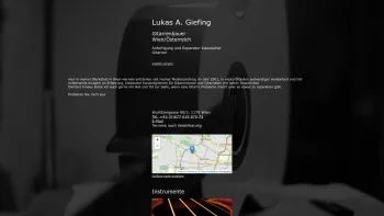 Website Screenshot: Gitarrenbau
Lukas Giefing - Gitarrenbau Lukas Giefing - Date: 2023-06-22 15:01:41