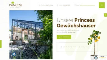 Website Screenshot: TMK Technologie in metall unf Kunststoff GmbH Princess Gewächshäuser - Gewächshäuser und Glashäuser vom Fachmann aus Mureck - Date: 2023-06-22 15:01:41