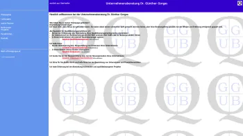 Website Screenshot: Dr. Günther Gorgas Unternehmensberatung und Organisationsentwicklung - Unternehmensberatung Dr. Günther Gorgas - Date: 2023-06-22 15:01:48