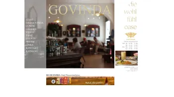 Website Screenshot: Govinda vedischer Kulturtreff - Govinda - die wohlfühloase - Date: 2023-06-15 16:02:34