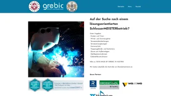 Website Screenshot: GREBIC e.U. Sonnenschutz & Metalltechnik - Fenster + Metallbau Grebic GmbH - Date: 2023-06-22 15:12:00