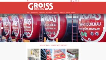 Website Screenshot: Groiss Transport- & Handels GmbH - Groiss - Tankreinigung, Transporte, Mietgaragen, Tankstelle, SB-Wäsche in Stockerau NÖ - Date: 2023-06-15 16:02:34