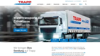 Website Screenshot: H. Trapp Spedition GesmbH Salzburg Wien Import Export Transport Sammelverkehre - Transport- & Logistiklösungen der Extraklasse - Spedition Trapp - Date: 2023-06-22 15:02:01