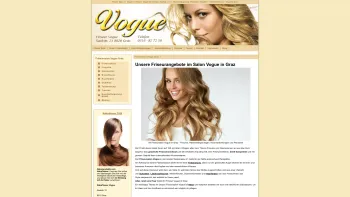 Website Screenshot: Friseur Vogue Graz - Friseursalon Vogue ++ Haarverlängerung ++ Perücken - Date: 2023-06-15 16:02:34