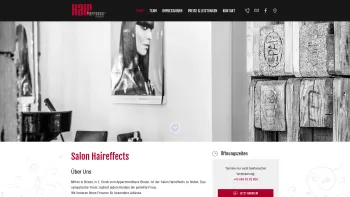 Website Screenshot: Friseur Seite Arbeit - Salon Haireffects - Haireffects - Brixen im Thale - Date: 2023-06-14 10:40:23