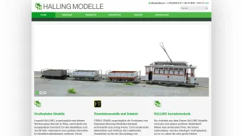 Website Screenshot: Straßenbahnmodelle Eisenbahnmodelle Werkzeugbau und Konstruktionsbüro Leopold Halling - Halling, Ferro-Train, Stängl - Home - Date: 2023-06-22 15:12:08