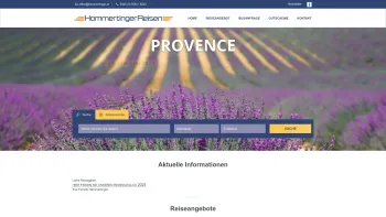 Website Screenshot: Hammertinger - Reisen GmbH - Home - Hammertinger Reisen - Date: 2023-06-22 15:12:08