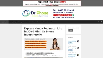 Website Screenshot: Newstarconnect Handyshop Linz - Express Handy Reparatur Linz - Reparaturbonus 50%- Dr Phone Industriezeile - Date: 2023-06-14 10:40:24