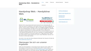 Website Screenshot: Handyshop-Wels - Handyshop Wels, Handybörse und Handygeschäft Wels - Date: 2023-06-15 16:02:34